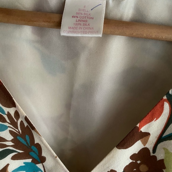 TOMMY BAHAMA Womens Dress floral Silk Sleeveless. - Picture 4 of 5